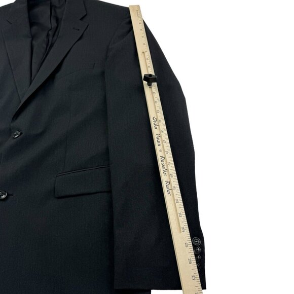 Roy Robson Black Reda Super 110 2 Button 1 Vent Blazer Mens Size 44R - Picture 9 of 10